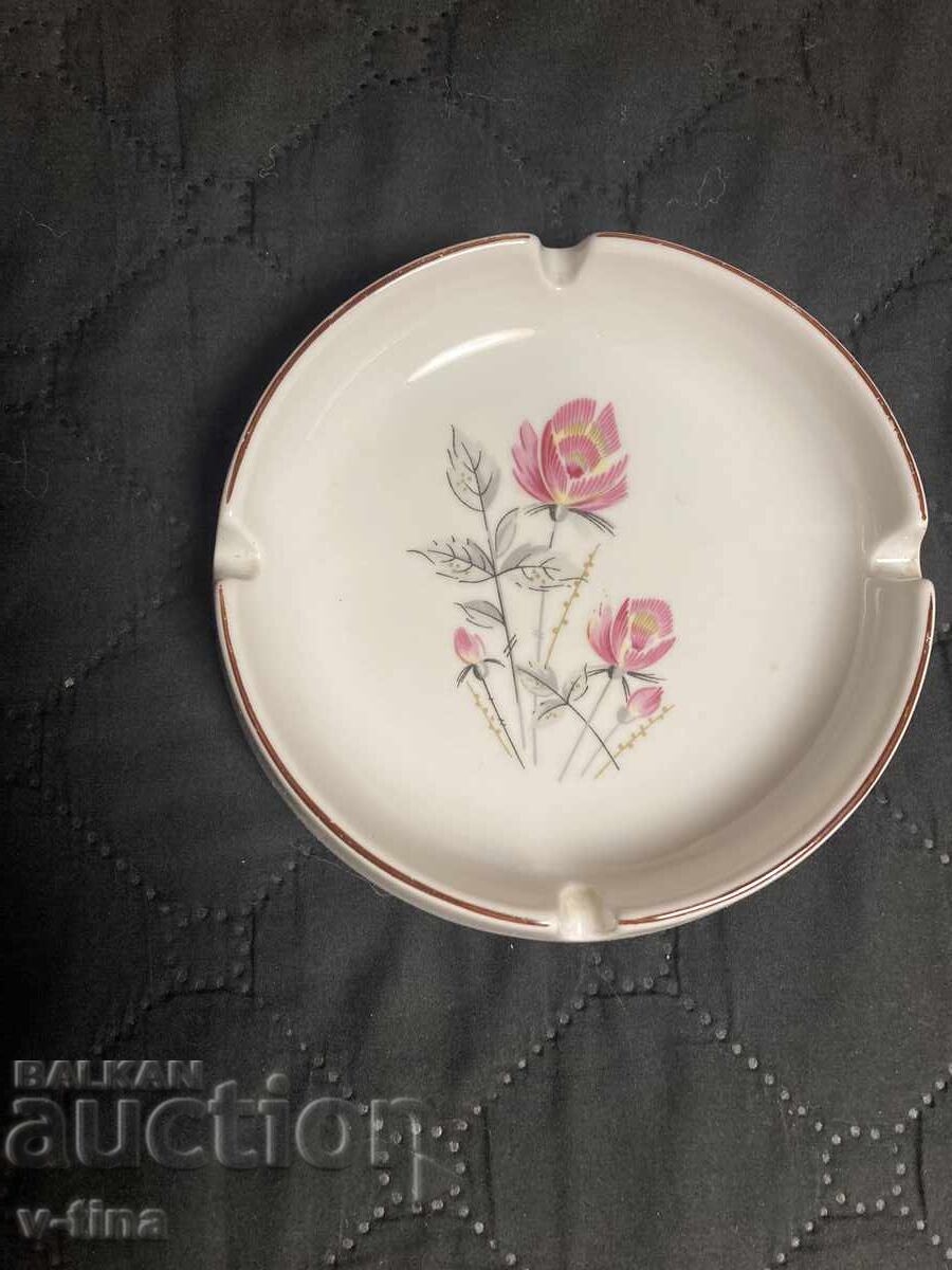 Vintage βουλγαρικά πορσελάνινα λουλούδια τασάκι