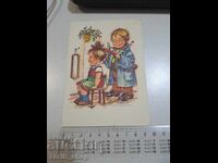 Old postcard - Child hairdresser