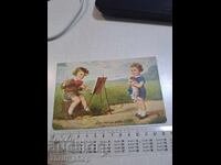 Old postcard - Child artist