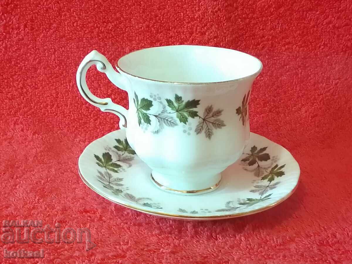 Old porcelain double set cup plate gilding ROYAL ENGLAND with price 9.50 BGN | € 4.86