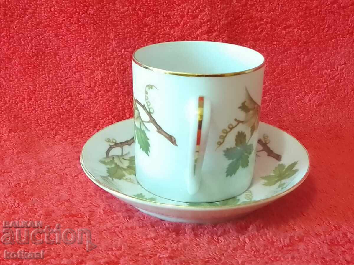 Old porcelain double set cup plate gilding TIRSCHENREUTH with price 9.50 BGN | € 4.86 Old porcelain double set cup plate gilding TIRSCHENREUTH with price 9.50 BGN | € 4.86