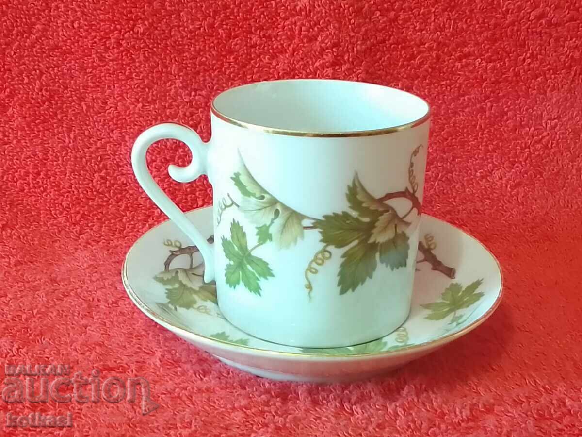 Auction Old porcelain double set cup plate gilding TIRSCHENREUTH Auction Old porcelain double set cup plate gilding TIRSCHENREUTH