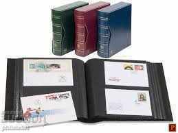 Auction  album for 200 FDC envelopes, Leuchtturm cards blue
