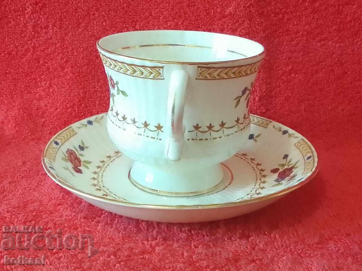 Old porcelain double set cup plate gilding Bone China with price 21.00 BGN | € 10.74 Old porcelain double set cup plate gilding Bone China with price 21.00 BGN | € 10.74