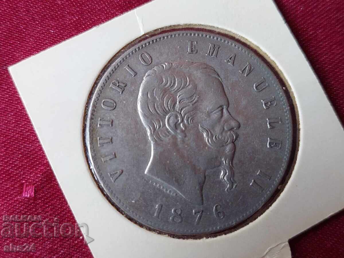 Italia 5 lire, 1876 cu preț 65.00 BGN | € 33.23 Italia 5 lire, 1876 cu preț 65.00 BGN | € 33.23