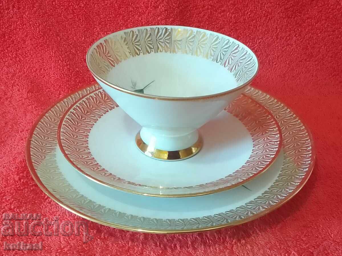Old triple set cup, 2 plates, gilded Germany WINTERLING with price 55.50 BGN | € 28.38 Old triple set cup, 2 plates, gilded Germany WINTERLING with price 55.50 BGN | € 28.38