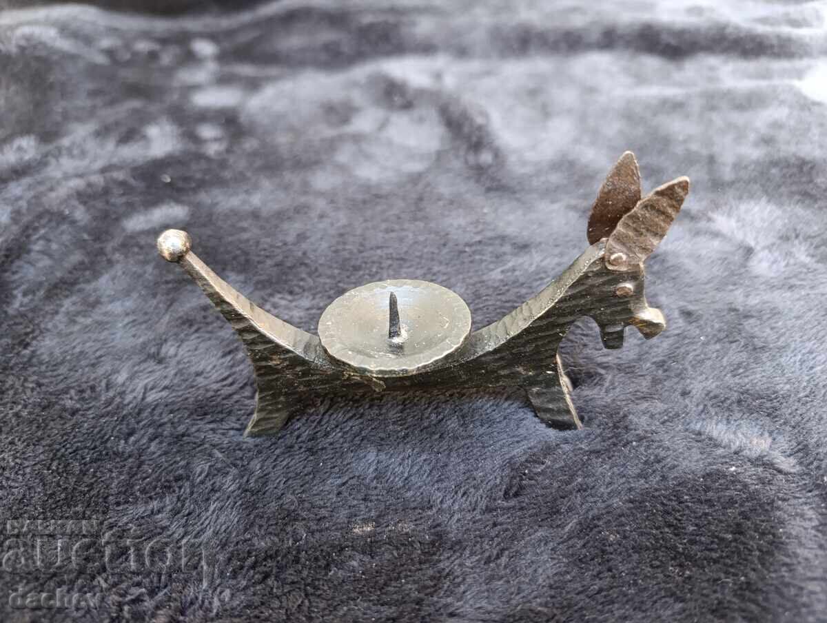 Delivery of old antique small candlestick wrought iron lamp MAGARENZ Delivery of old antique small candlestick wrought iron lamp MAGARENZ