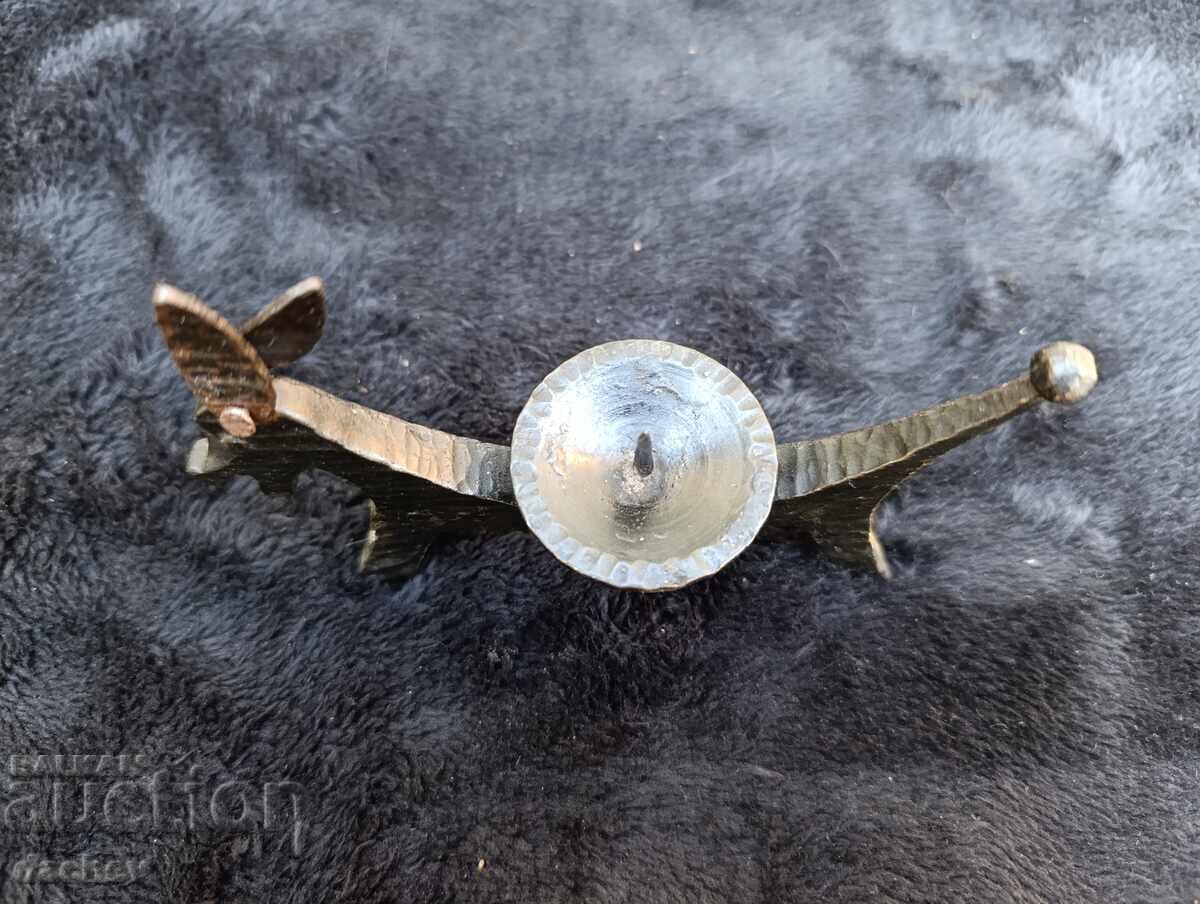 old antique small candlestick wrought iron lamp MAGARENZ - 6 old antique small candlestick wrought iron lamp MAGARENZ - 6