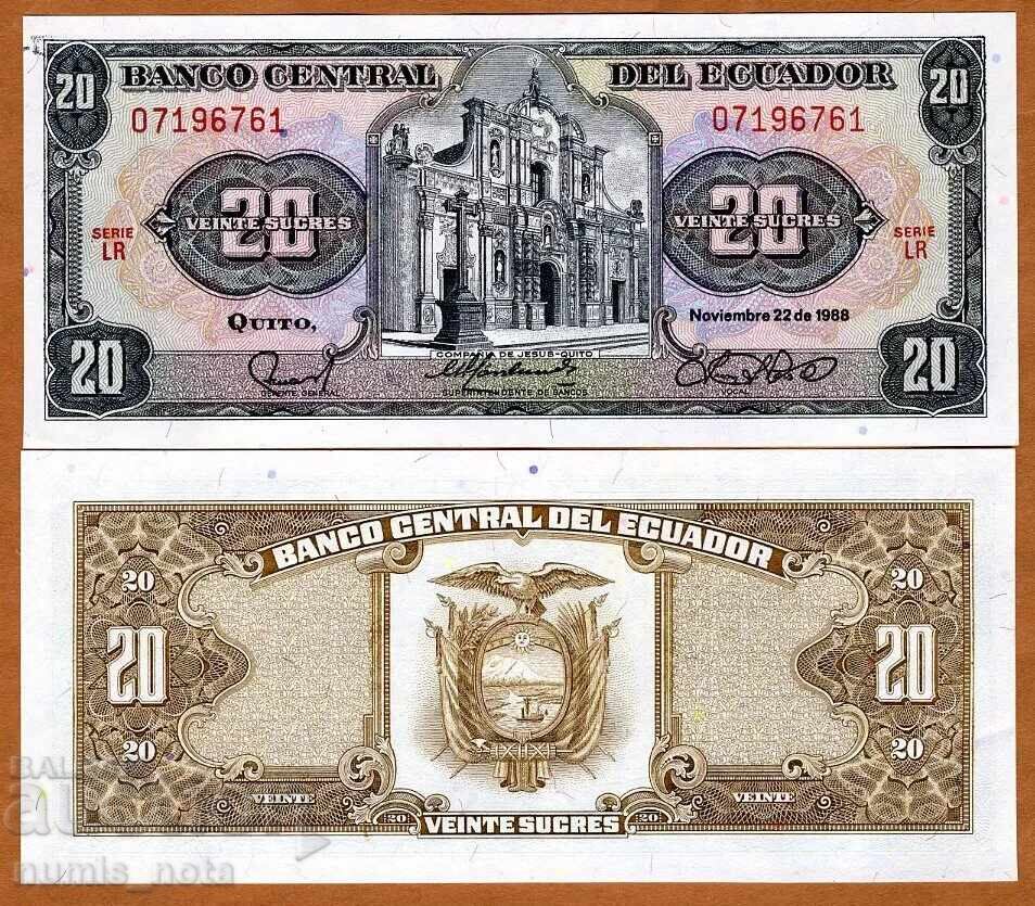 Ecuador 20 Sucre 1988 UNC Ecuador 20 Sucre 1988 UNC