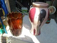 Glass ceramic vases 2 pieces