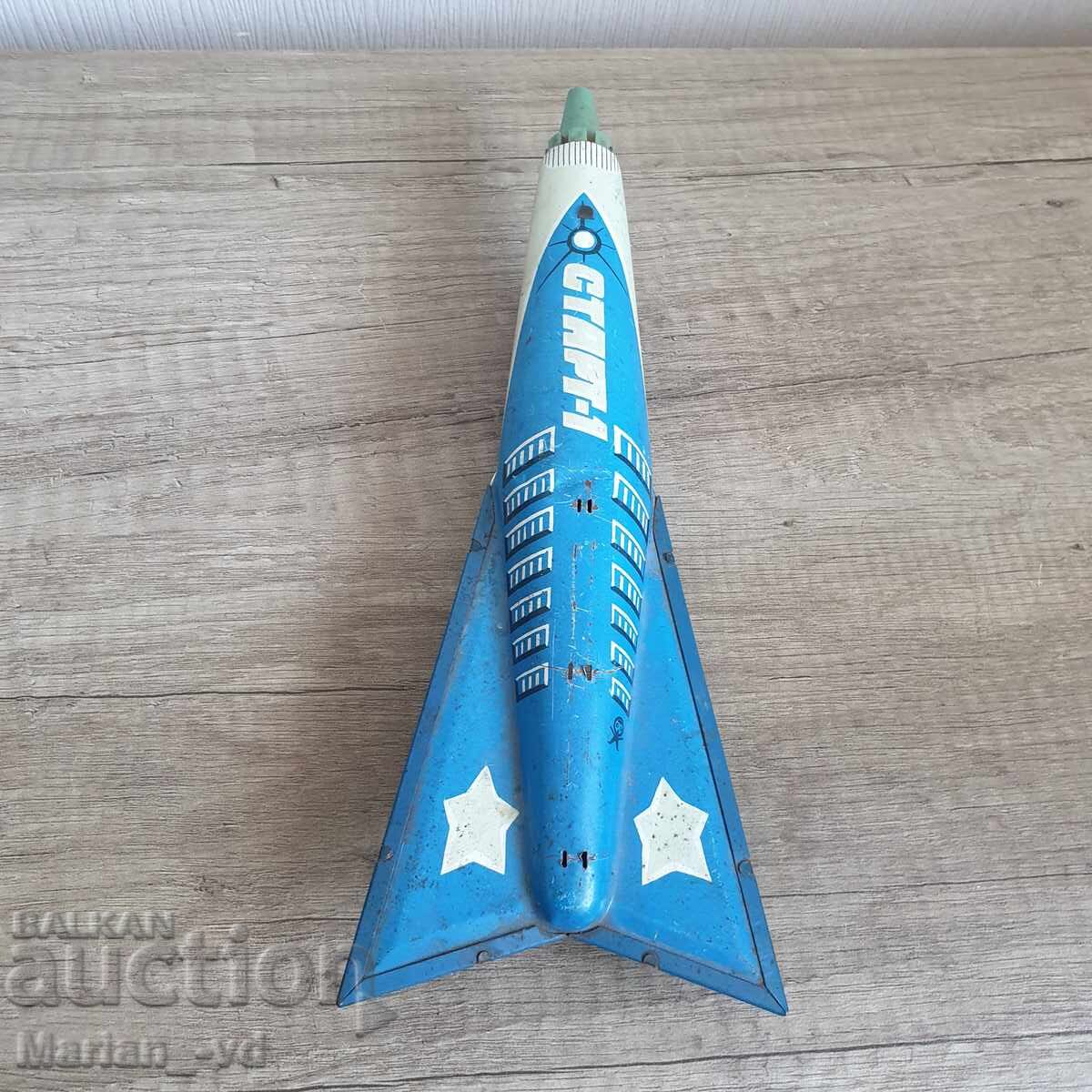 Old tin toy rocket Start-1 - 6