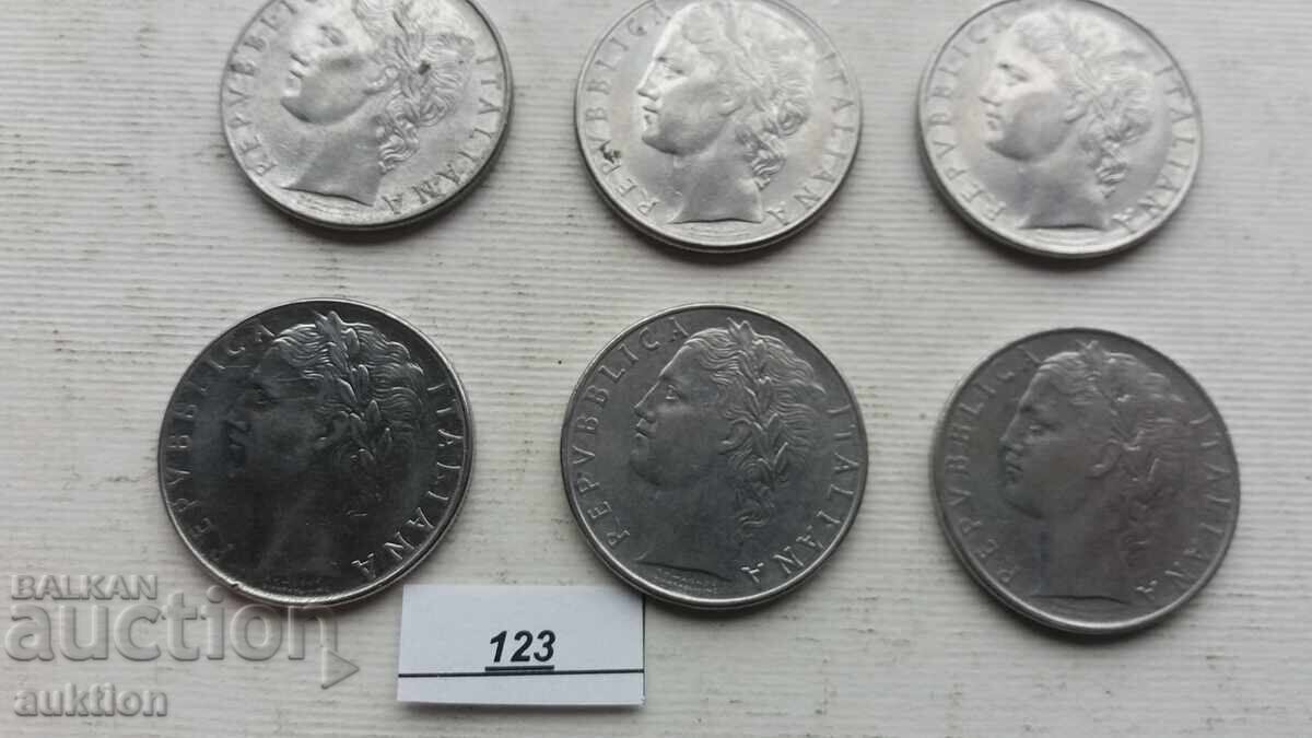 9 NUMBERS OF DIFFERENT COINS FROM ITALY 100 LIRA - 7