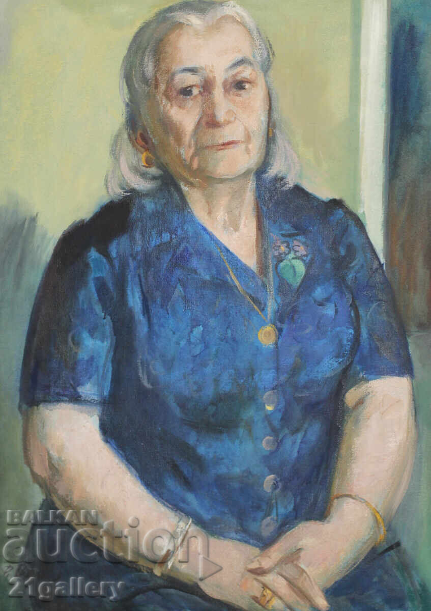 Prof. Doncho Valchev (1932 - 2004) Female portrait oil paints with price 2500.00 BGN | € 1278.23 Prof. Doncho Valchev (1932 - 2004) Female portrait oil paints with price 2500.00 BGN | € 1278.23
