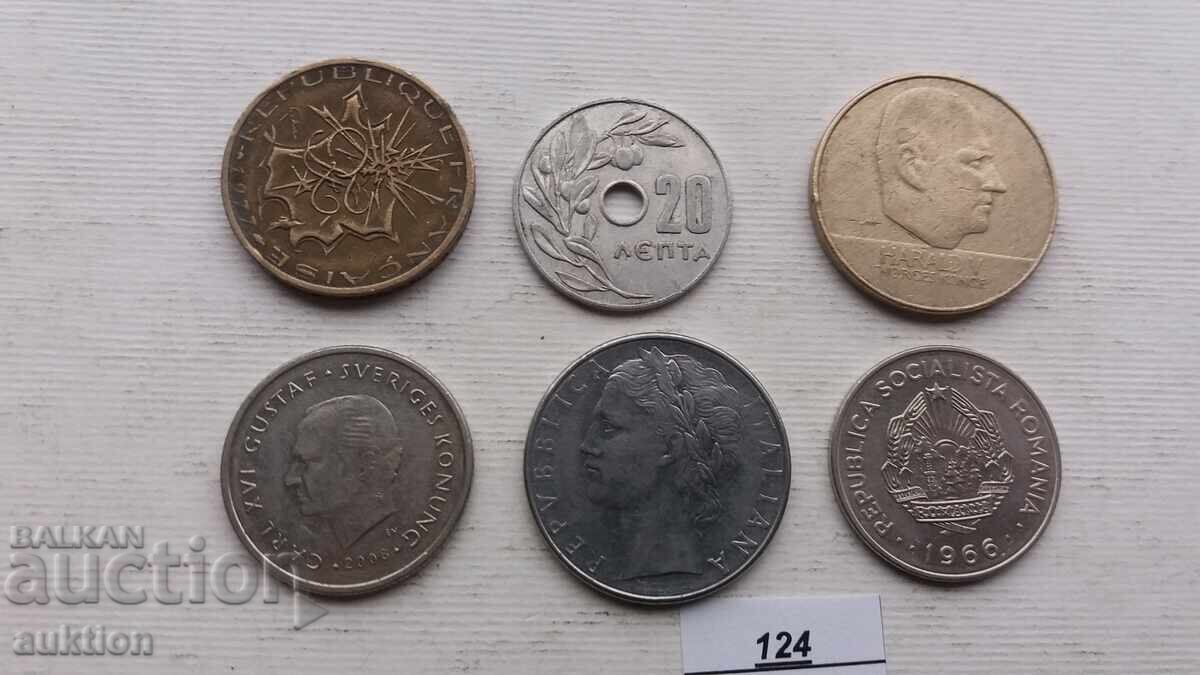Delivery of 6 NUMBERS OF DIFFERENT COINS FROM AROUND THE WORLD Delivery of 6 NUMBERS OF DIFFERENT COINS FROM AROUND THE WORLD