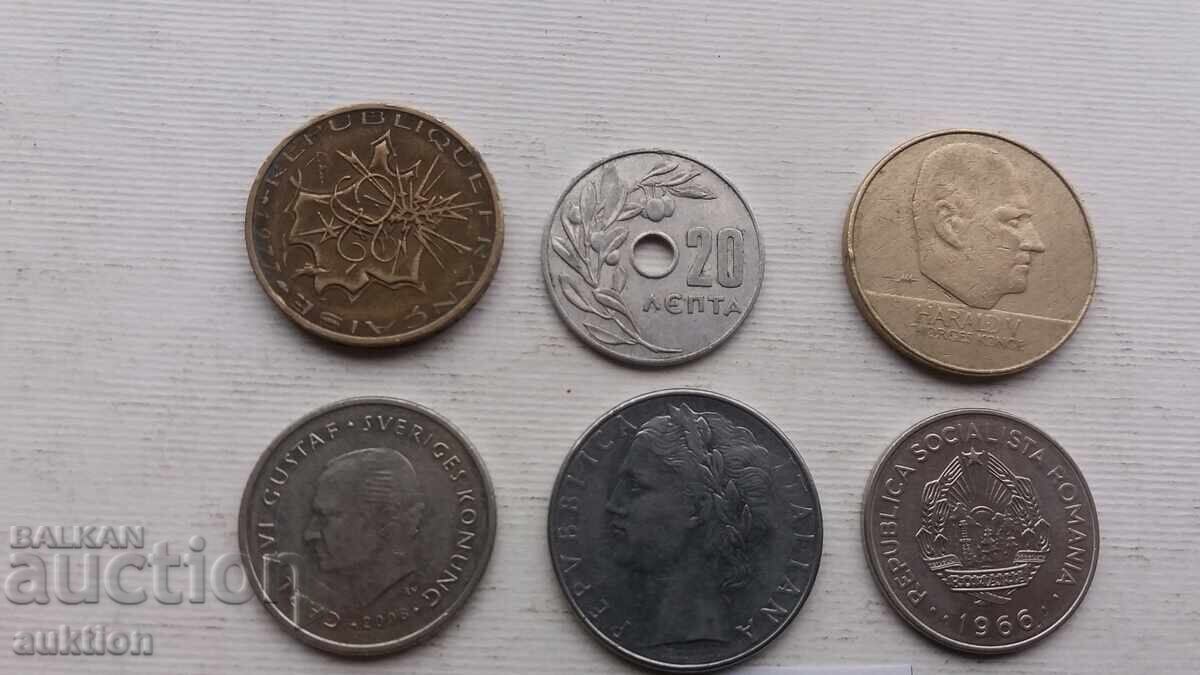 6 NUMBERS OF DIFFERENT COINS FROM AROUND THE WORLD - 6 6 NUMBERS OF DIFFERENT COINS FROM AROUND THE WORLD - 6