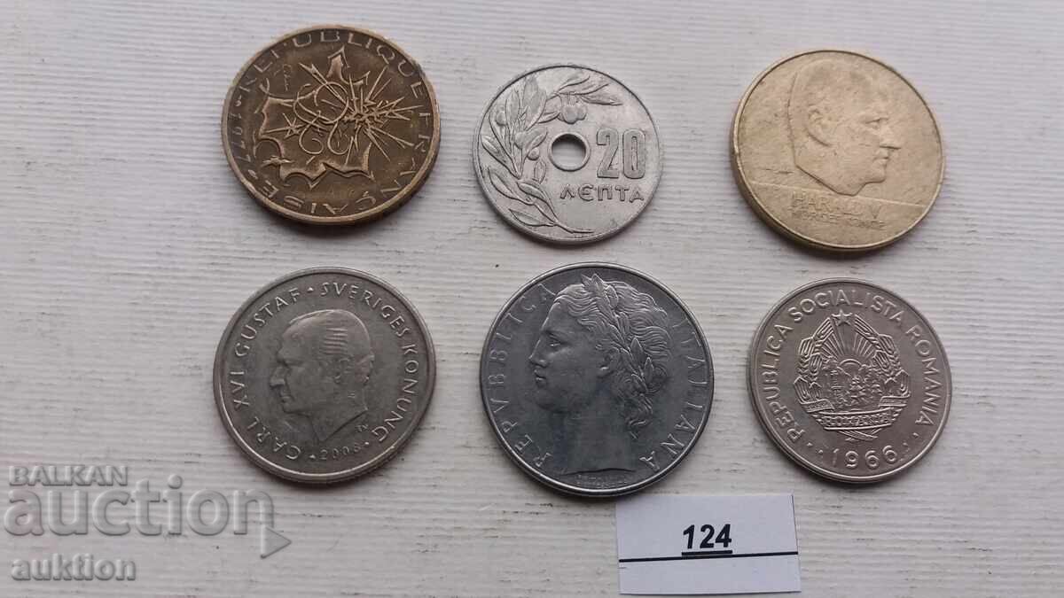 6 NUMBERS OF DIFFERENT COINS FROM AROUND THE WORLD - 7 6 NUMBERS OF DIFFERENT COINS FROM AROUND THE WORLD - 7