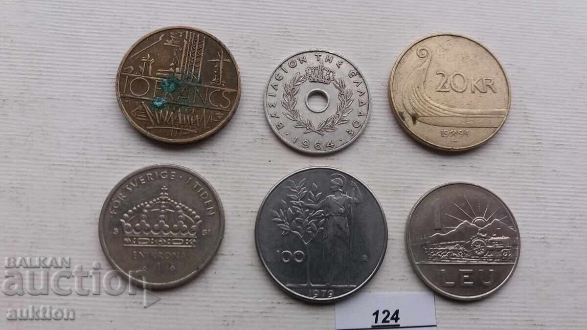 6 NUMBERS OF DIFFERENT COINS FROM AROUND THE WORLD 6 NUMBERS OF DIFFERENT COINS FROM AROUND THE WORLD