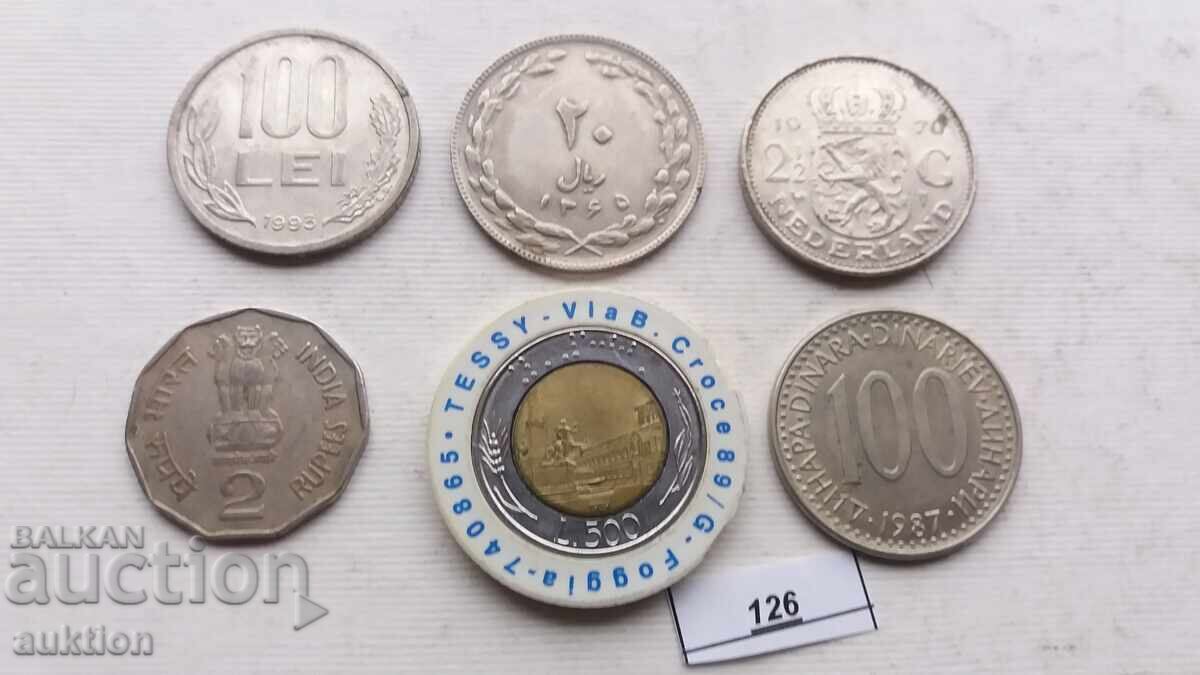 6 NUMBERS OF DIFFERENT COINS FROM AROUND THE WORLD with price 4.99 BGN | € 2.55 6 NUMBERS OF DIFFERENT COINS FROM AROUND THE WORLD with price 4.99 BGN | € 2.55