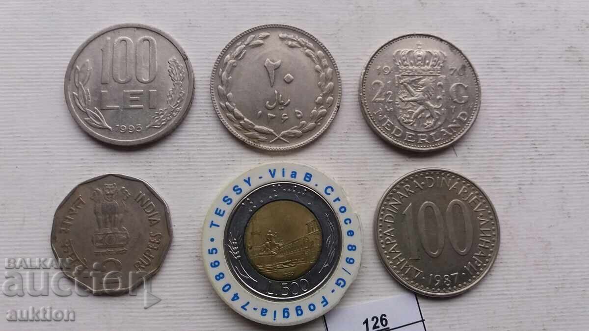 6 NUMBERS OF DIFFERENT COINS FROM AROUND THE WORLD 6 NUMBERS OF DIFFERENT COINS FROM AROUND THE WORLD