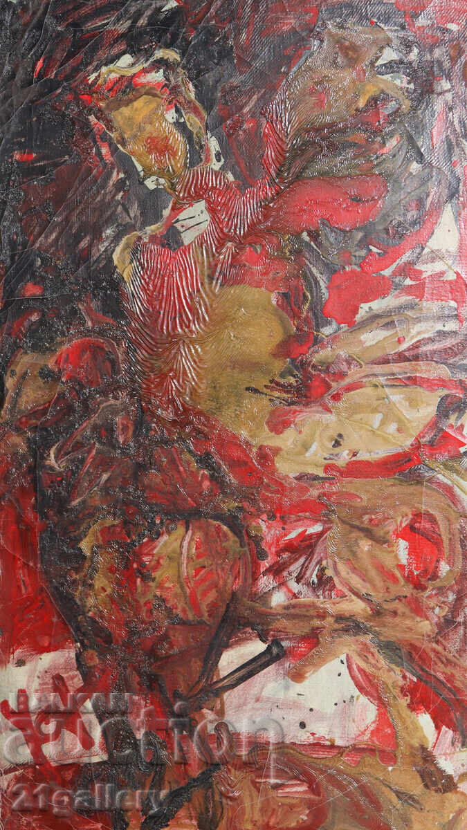 Licitație Hristo Yotov (1951 - ) compoziție abstractă, picturi în ulei Licitație Hristo Yotov (1951 - ) compoziție abstractă, picturi în ulei
