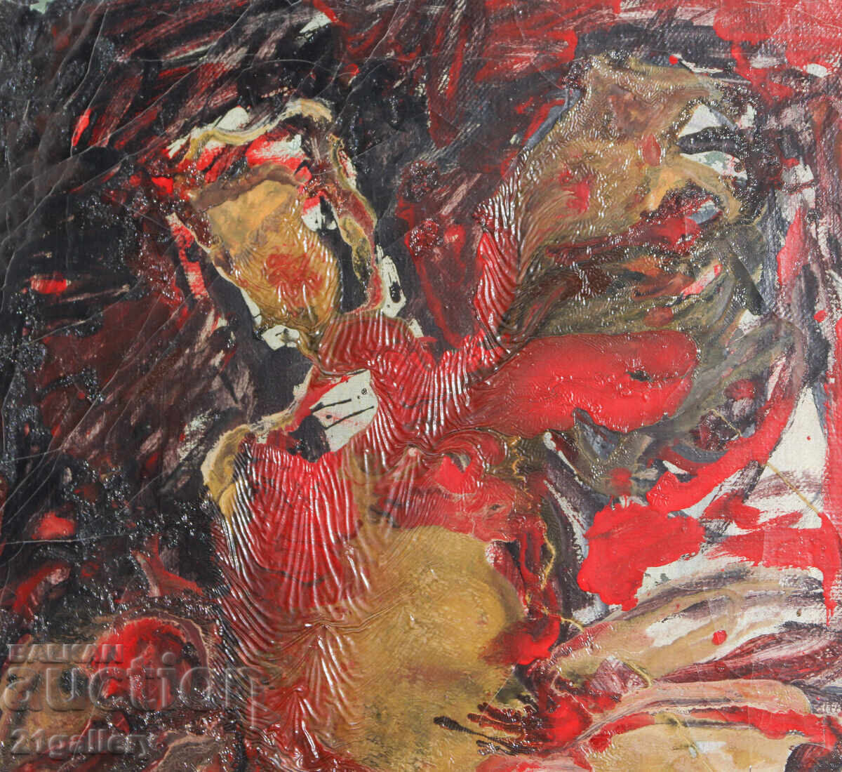 Delivery of Hristo Yotov (1951 - ) abstract composition, oil paints