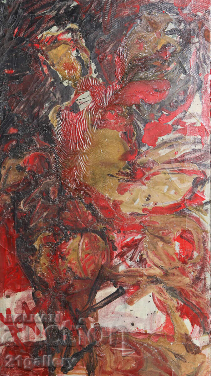 Hristo Yotov (1951 - ) abstract composition, oil paints