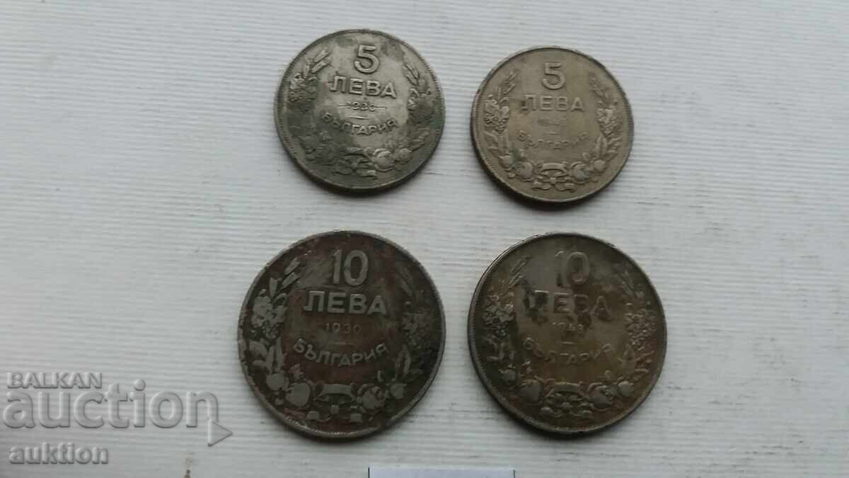 5 AND 10 LEVA 1930 AND 1943 5 AND 10 LEVA 1930 AND 1943
