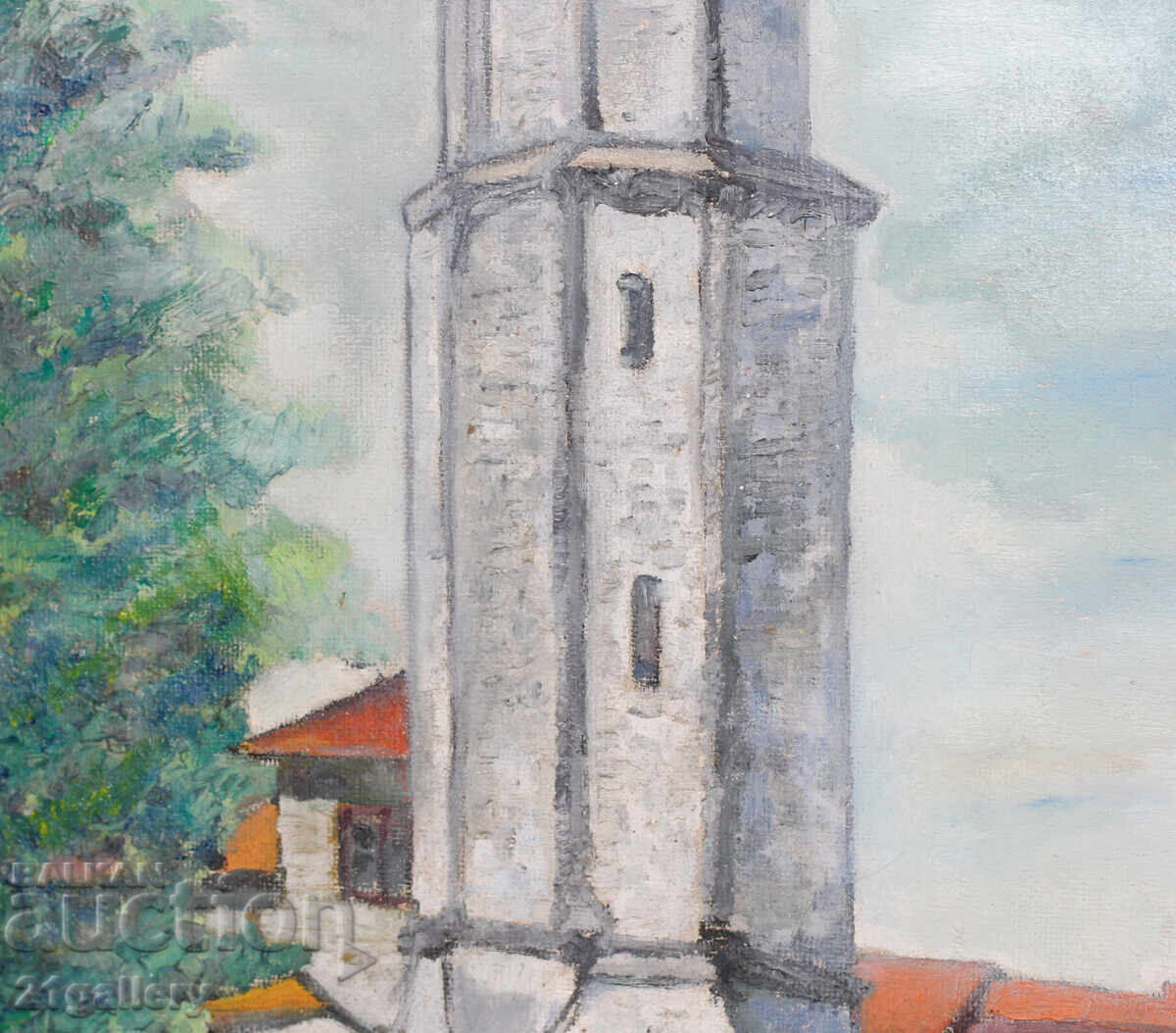 Доставка на Маслена Картина Пейзаж от Карнобат подписана 1968г. Доставка на Маслена Картина Пейзаж от Карнобат подписана 1968г.