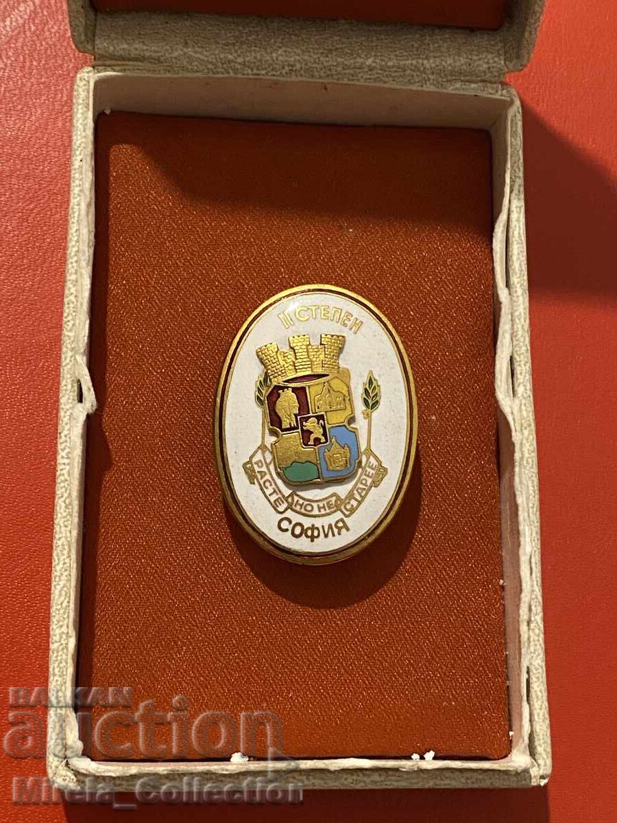 Τιμητικός θώρακας Σόφιας πρωτεύουσας Β' βαθμού με κιβώτιο