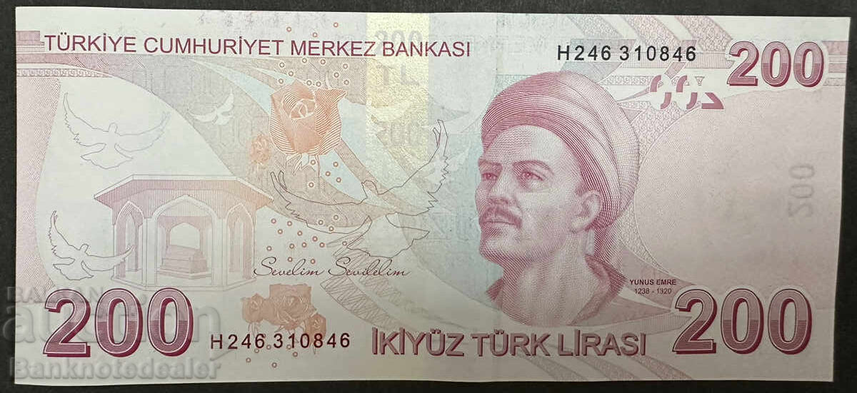 Turkey 200 Lira 2009 -25 Pick 227 Ref 0846 Unc with price 19.00 BGN | € 9.71 Turkey 200 Lira 2009 -25 Pick 227 Ref 0846 Unc with price 19.00 BGN | € 9.71