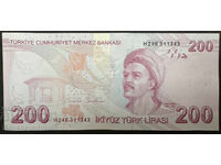 Turkey 200 Lira 2009 -25 Pick 227 Ref 1343 Unc