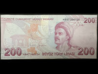 Turkey 200 Lira 2009 -25 Pick 227 Ref 6124 Unc