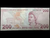 Turkey 200 Lira 2009 -25 Pick 227 Ref 6116 Unc