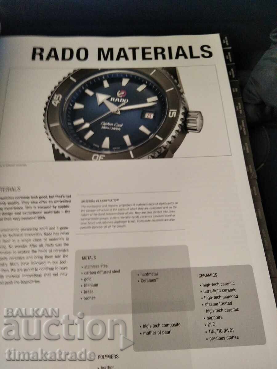 Delivery of General catalog of RADO watches 2022/2023 Delivery of General catalog of RADO watches 2022/2023