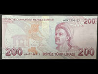 Turkey 200 Lira 2009 -25 Pick 227 Ref 6123 Unc