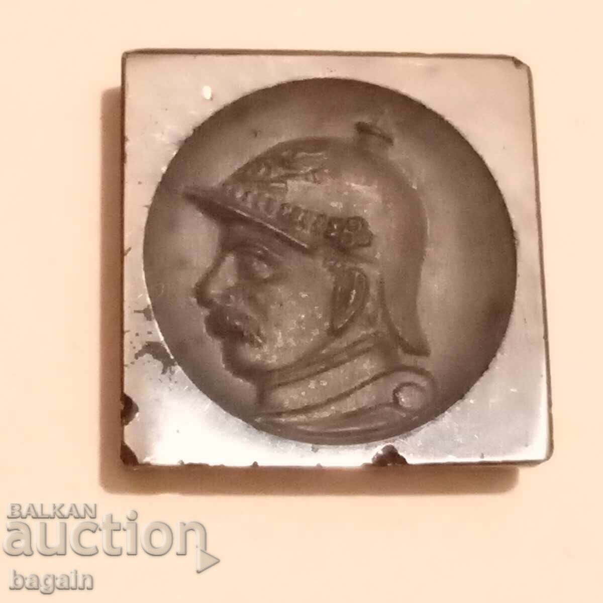 Cameo. World War I. Obsidian.