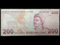 Turkey 200 Lira 2009 -25 Pick 227 Ref 6126 Unc