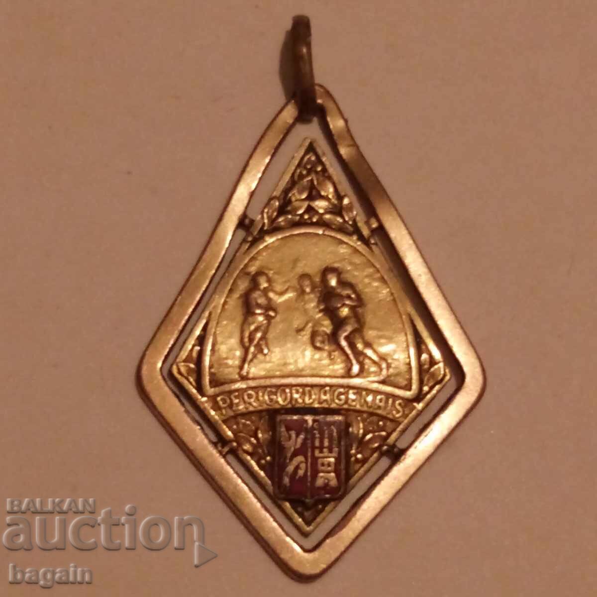 Sports medal. 1924. Rugby.