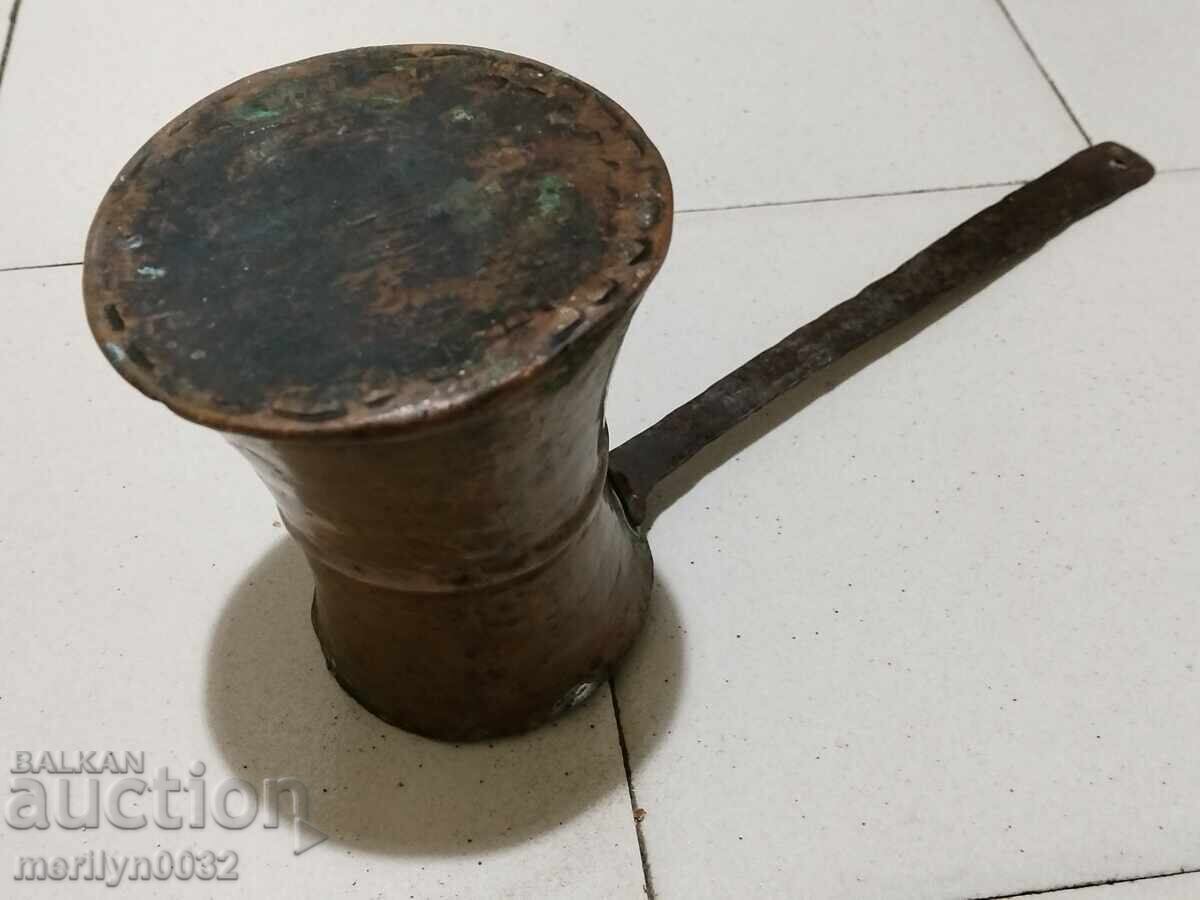 Old tinned copper cezve, coffee pot, copper, copper vessel - 6 Old tinned copper cezve, coffee pot, copper, copper vessel - 6