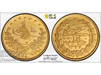 250 KURUŞ AUR TURCIA IMPERIUL OTOMAN PCGS NGC TOP