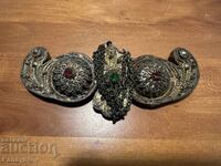 SILVER PINS GOLD-PLATED FILIGRAMED AEGEAN AND VARDAR POPPY