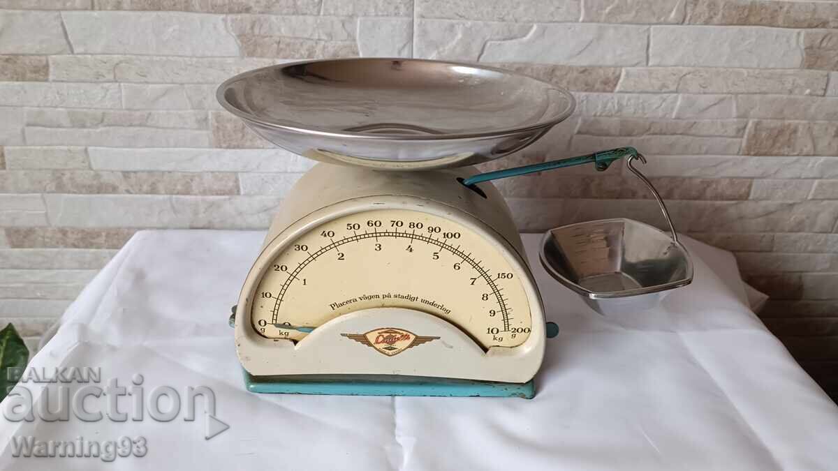 Стар кухненски кантар - Lindells - Made in Sweden - 1960г. - 7 Стар кухненски кантар - Lindells - Made in Sweden - 1960г. - 7