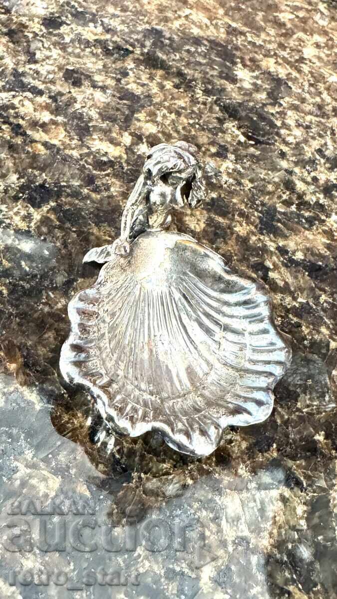 Ασημένιο ειδώλιο γοργόνας, 800 λεπτότητα, βάρος 40 γραμμάρια - 6