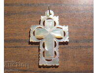 antique mother-of-pearl cross mother-of-pearl cross pendant from Jerusalem