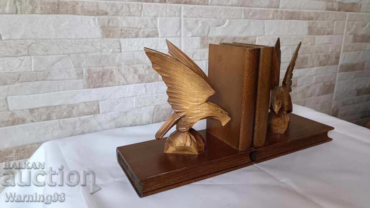 Old wooden bookends - woodcarving - Eagles with price 220.00 BGN | € 112.48 Old wooden bookends - woodcarving - Eagles with price 220.00 BGN | € 112.48