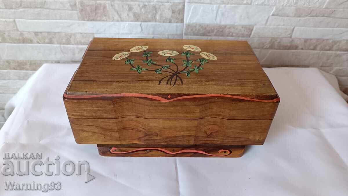 Cutie veche de bijuterii muzicale din lemn - 6