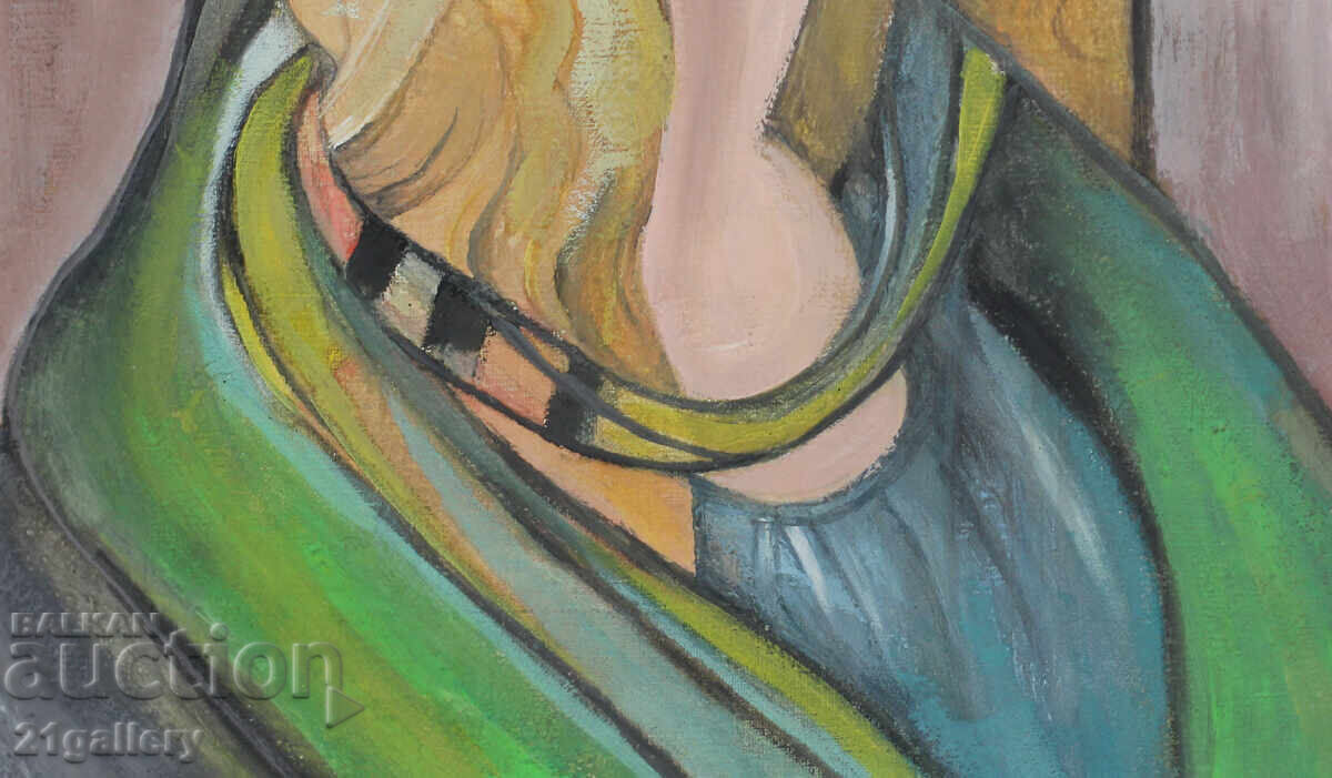 Oil painting female portrait - 7