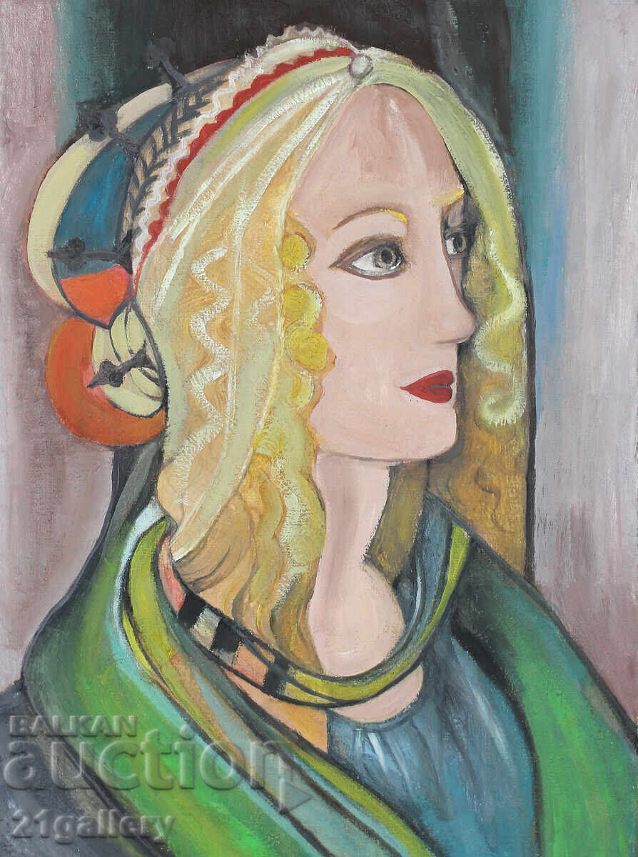 Oil painting female portrait Oil painting female portrait