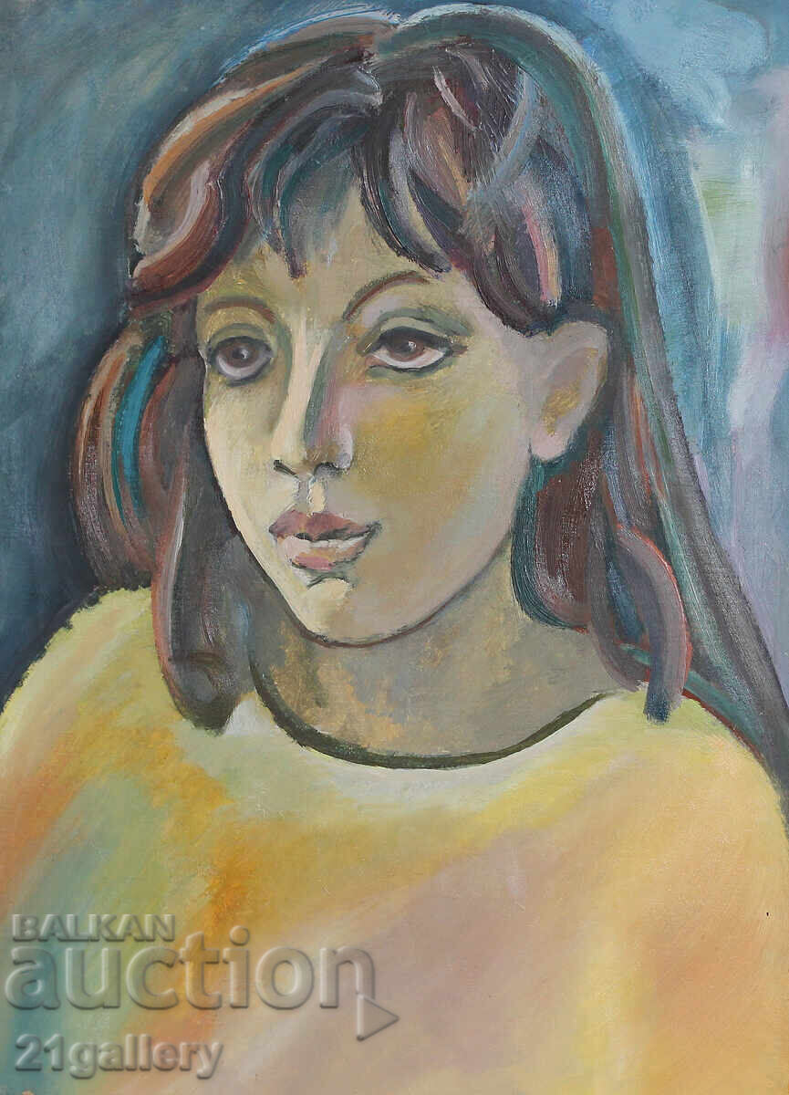 Oil painting female portrait
