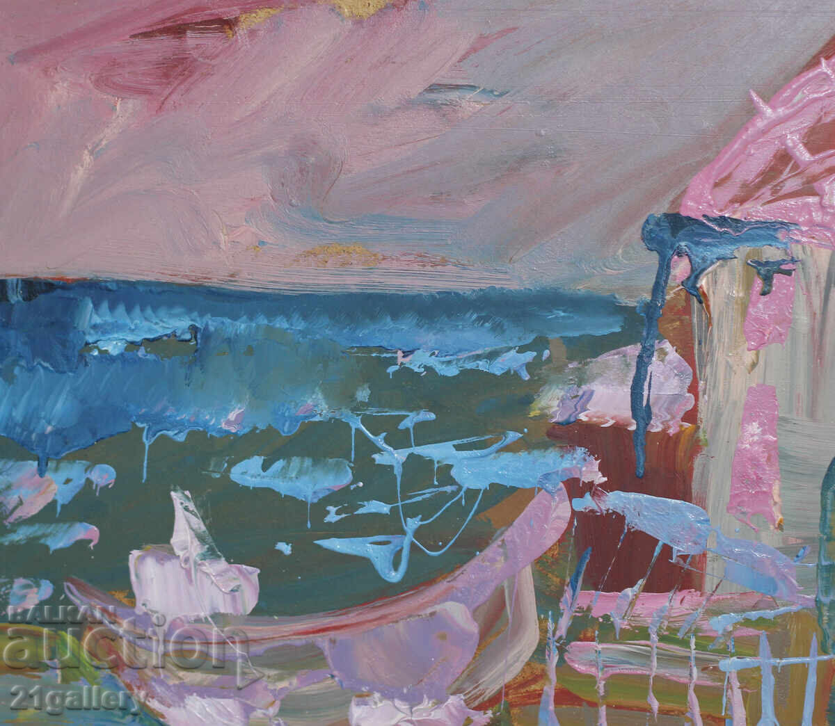 Delivery of Atanas Kotsev (1957 -) Seascape 1994. Delivery of Atanas Kotsev (1957 -) Seascape 1994.